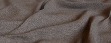 Dusty Pink Cloth With Ripples And Folds. Luxury Surface Banner.