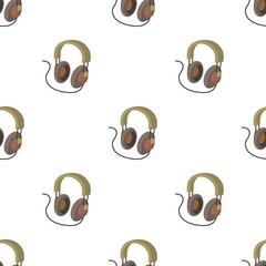 Poster - headphone pattern seamless background texture repeat wallpaper geometric vector