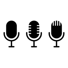 Sticker - Microphone Icon vector