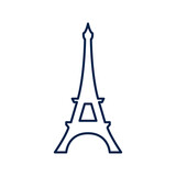 Fototapeta Paryż - Eiffel tower icon logo template isolated on white background.