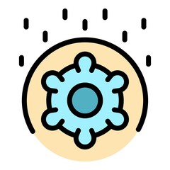 Poster - Antibacterial icon. Outline antibacterial vector icon color flat isolated