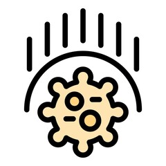Poster - Antibacterial defence icon. Outline antibacterial defence vector icon color flat isolated