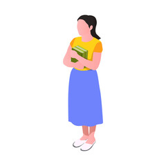 Poster - Woman Holding Books