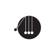 Black simple pendulum business company logo design