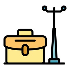 Poster - Ergonomic details icon. Outline ergonomic details vector icon color flat isolated