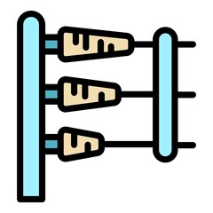 Poster - loom textile icon. outline loom textile vector icon color flat isolated