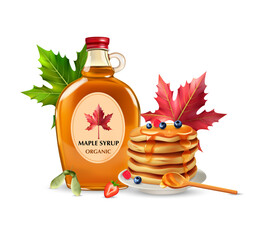 Wall Mural - Maple Syrup Illustration