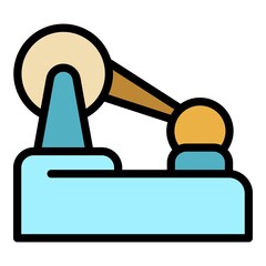 Poster - clothes factory icon. outline clothes factory vector icon color flat isolated