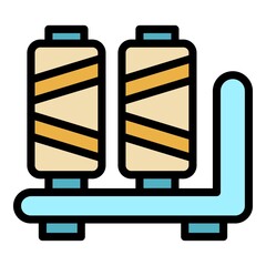 Poster - sewing industry icon. outline sewing industry vector icon color flat isolated