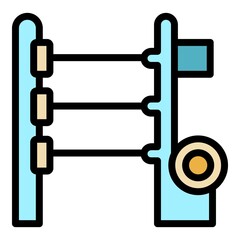 Poster - loom machine icon. outline loom machine vector icon color flat isolated