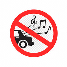 Sign Loud Music In The Car Is Prohibited