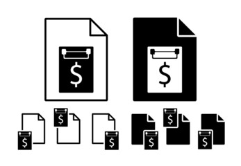 Aufkleber - Credit contract vector icon in file set illustration for ui and ux, website or mobile application