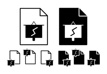 Aufkleber - Chart presentation vector icon in file set illustration for ui and ux, website or mobile application