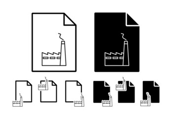 Aufkleber - Factory vector icon in file set illustration for ui and ux, website or mobile application