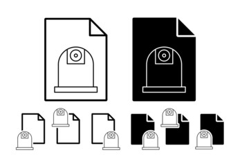Poster - Observatory vector icon in file set illustration for ui and ux, website or mobile application