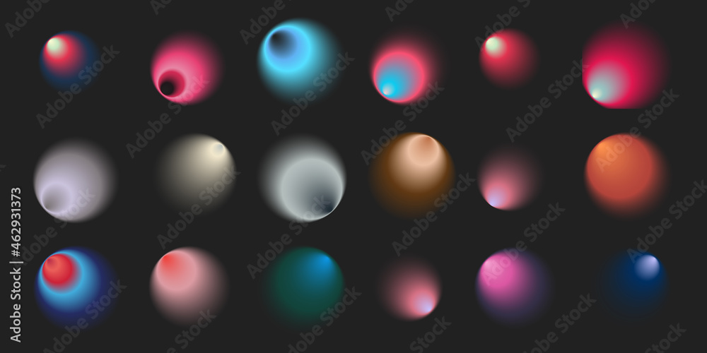 Vector de Stock Circular blurred gradient collection. Vibrant soft ...