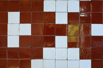Aufkleber - wall with old mosaic. background for design