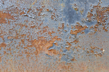 Poster - metal wall with rust. metal corrosion