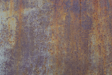 Poster - metal wall with rust. metal corrosion