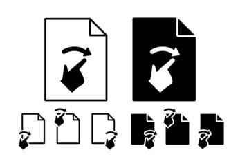 Aufkleber - Hand, fingers, gesture, move, right vector icon in file set illustration for ui and ux, website or mobile application