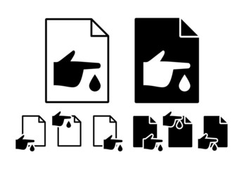 Aufkleber - Hand, fingers, gesture, drop vector icon in file set illustration for ui and ux, website or mobile application