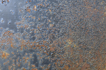 Poster - metal wall with rust. metal corrosion