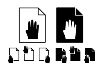 Aufkleber - Hand, fingers, gesture vector icon in file set illustration for ui and ux, website or mobile application