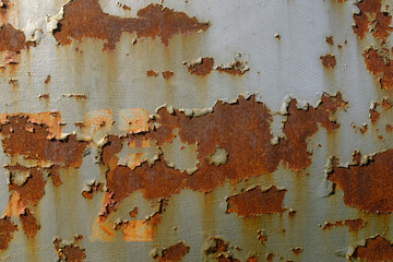 Poster - metal wall with rust. metal corrosion
