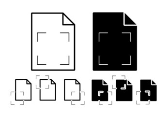 Aufkleber - Focus sign vector icon in file set illustration for ui and ux, website or mobile application