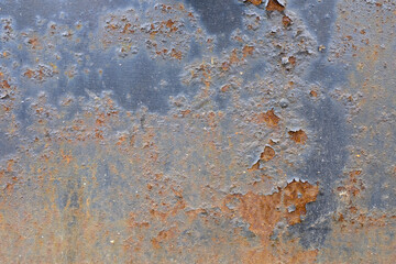 Poster - metal wall with rust. metal corrosion