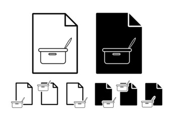 Aufkleber - Pan simple line vector icon in file set illustration for ui and ux, website or mobile application