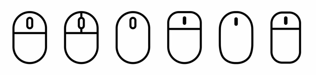Poster - Computer Mouse Icons set. Click icons vector. Computer mouse vector icon. Pointer icon symbols isolated. Vector illustration