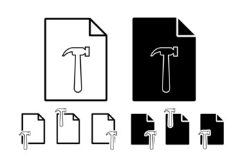Aufkleber - Hardware store sign vector icon in file set illustration for ui and ux, website or mobile application