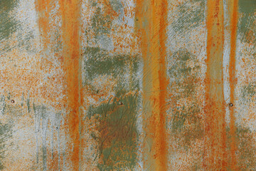 Poster - stone wall with old green paint. background for design