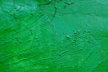 Poster - stone wall with old green paint. background for design