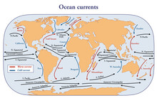Map Of The Ocean Currents Around The Earth
