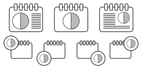 Poster - Date of schedule vector icon in calender set illustration for ui and ux, website or mobile application