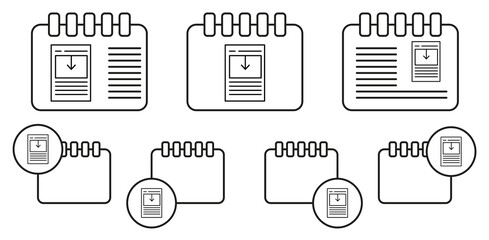 Leinwandbilder - comments vector icon in calender set illustration for ui and ux, website or mobile application