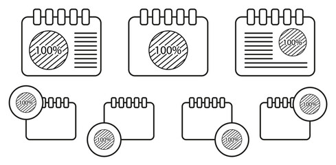 Fototapete - Loading vector icon in calender set illustration for ui and ux, website or mobile application