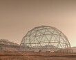 Geodesic dome structure on Mars