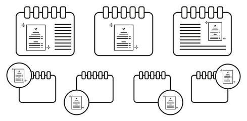 Poster - Manual, airport vector icon in calender set illustration for ui and ux, website or mobile application