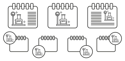 Poster - Weight, luggage, airport vector icon in calender set illustration for ui and ux, website or mobile application