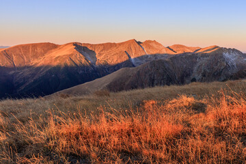 Poster - sunrise in Fagaras Mountains, Romania