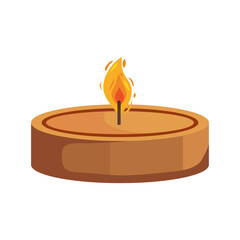 Sticker - decorative diwali candle