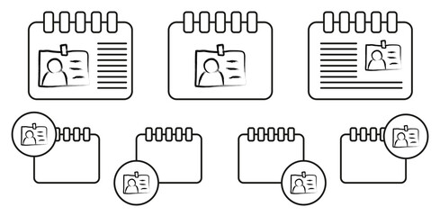 Poster - Entrance badge sketch style vector icon in calender set illustration for ui and ux, website or mobile application