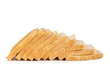 Wall Mural - White Bread isolated on white background.