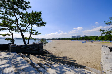 神奈川県横浜市金沢区の海の公園