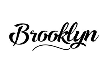 Wall Mural - Brooklyn hand written text word for design. Can be used for a logo