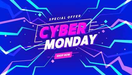 Poster - cyber monday sale banner template for business promotion.