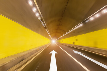 Canvas Print - inside tunnel motion blur